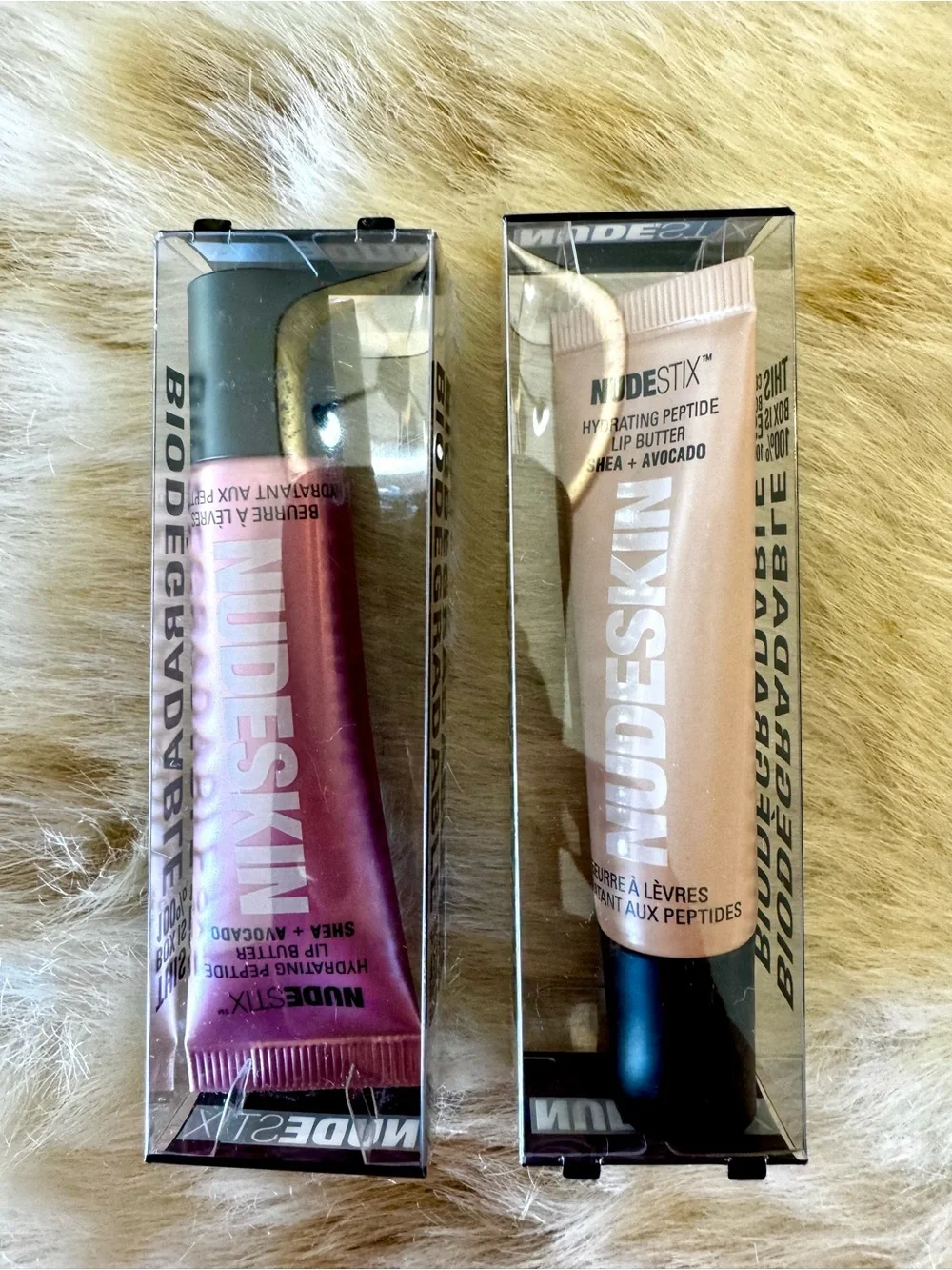 1 set of 2 NUDESKIN NUDESTIX Hydrating Peptide Lip Butters - Picture 3 of 13